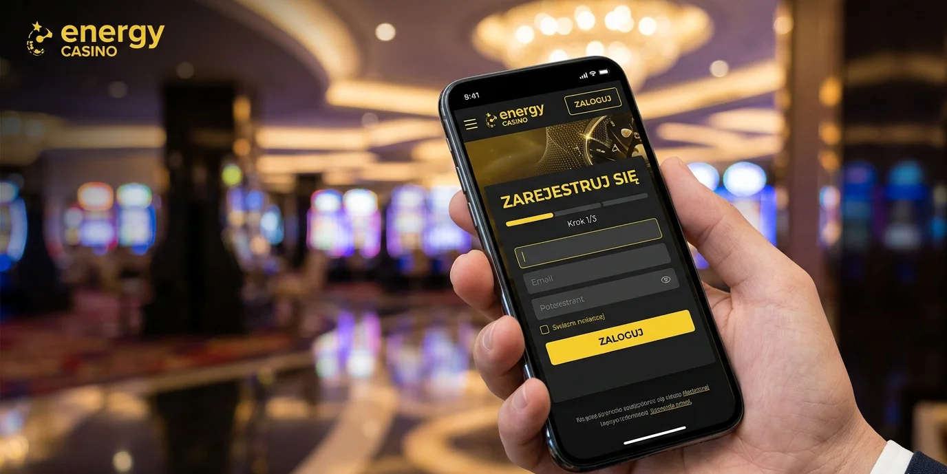 Energy Casino rejestracja — formularz na telefonie mobilnym