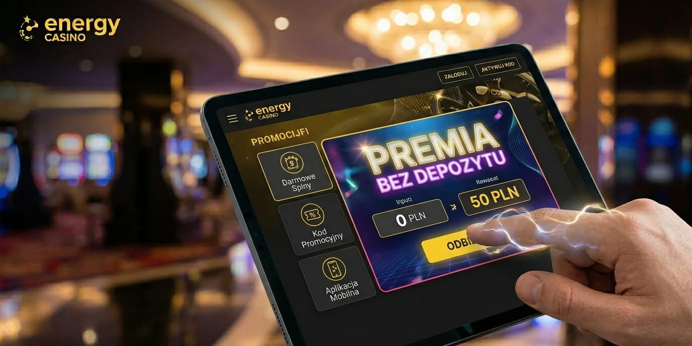 Aktywacja kodu ECTGR na tablecie w Energy Casino